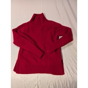 Vertical Design Women S 100% Cashmere Red Turtleneck Sweater